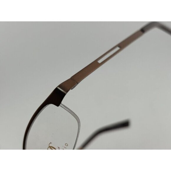 DICAPRIO EYEWEAR - DC40 BROWN 50-21-134 Metal Half Rim Glasses Frames - Picture 2 of 7